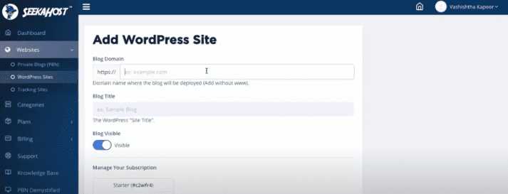 Set up a WordPress Website